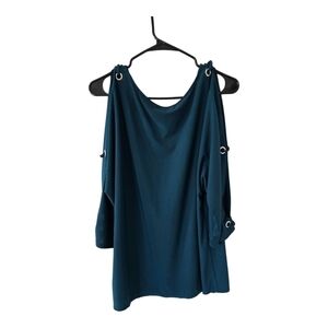 Lynn Ryan blouse, women's in size Xl, 3/4 sleeves with silver design